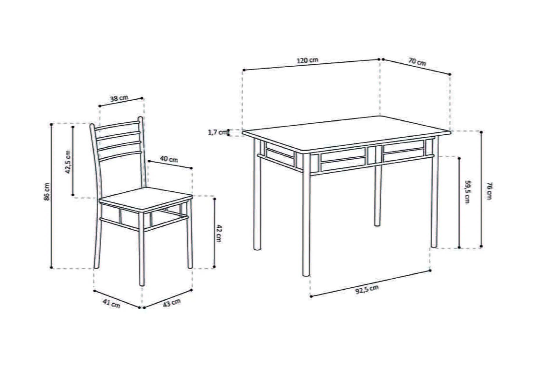 Tafelset Aspo^Huisenthuis New