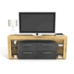 TV-meubel Enrico Artisan Eiken 180x73x41 cm^Huisenthuis New