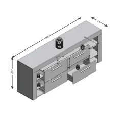 TV-meubel Enrico Artisan Eiken 180x73x41 cm^Huisenthuis New