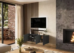 TV-meubel Lowie Grafiet 138 cm^Huisenthuis Best