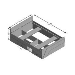 Tweepersoonsbed Lando Zandeiken 140 cm^Huisenthuis Sale