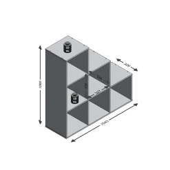 Vakkenkast Camiel – 104x33x107 cm^Huisenthuis Best