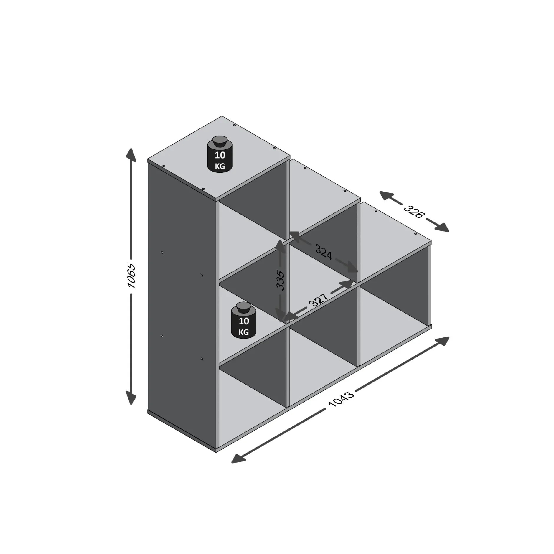 Vakkenkast Camiel – 104x33x107 cm^Huisenthuis Best