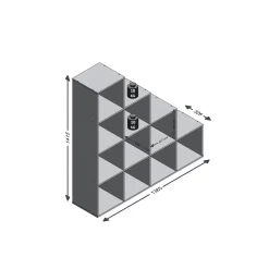 Vakkenkast Camiel – 139x33x142 cm^Huisenthuis Discount