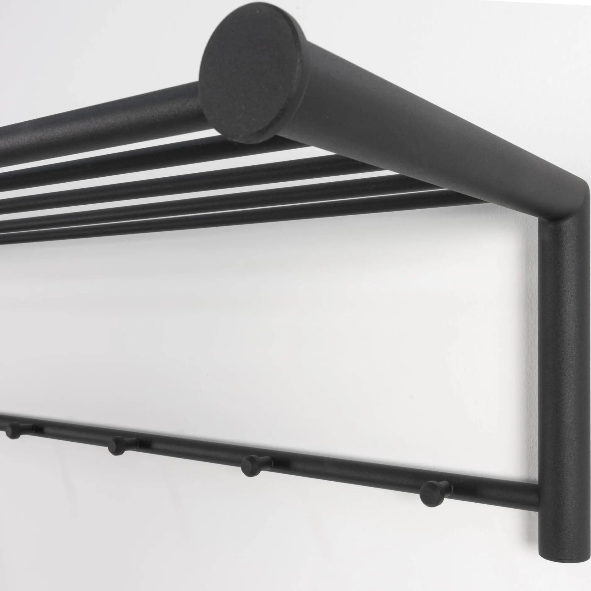 Wandkapstok Bart-2 Zwart^Huisenthuis Discount