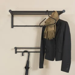 Wandkapstok Bart-2 Zwart^Huisenthuis Discount