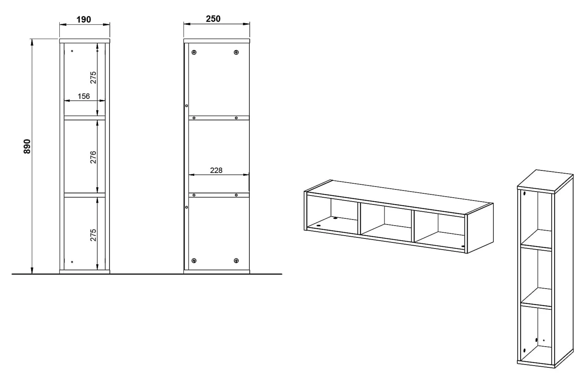 Wandplank Elias Grijs^Huisenthuis Clearance