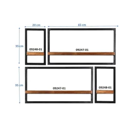 Wandrek Mali – 95x75x25 cm – A – Set van 4^Huisenthuis