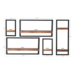 Wandrek Mali – 120x75x25 cm – B – Set van 5^Huisenthuis New