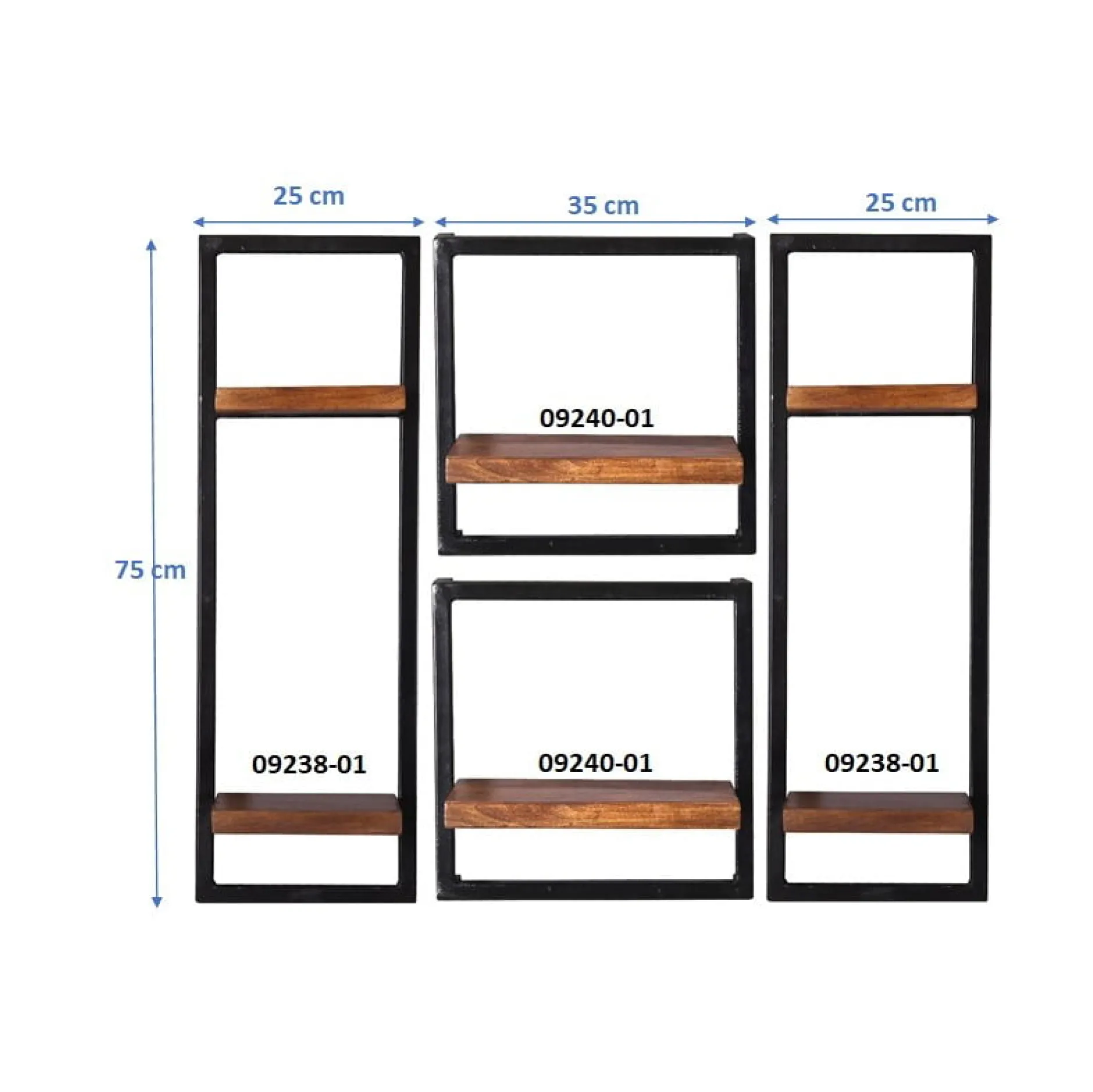 Wandrek Mali – 95x75x25 cm – B – Set van 4^Huisenthuis Clearance