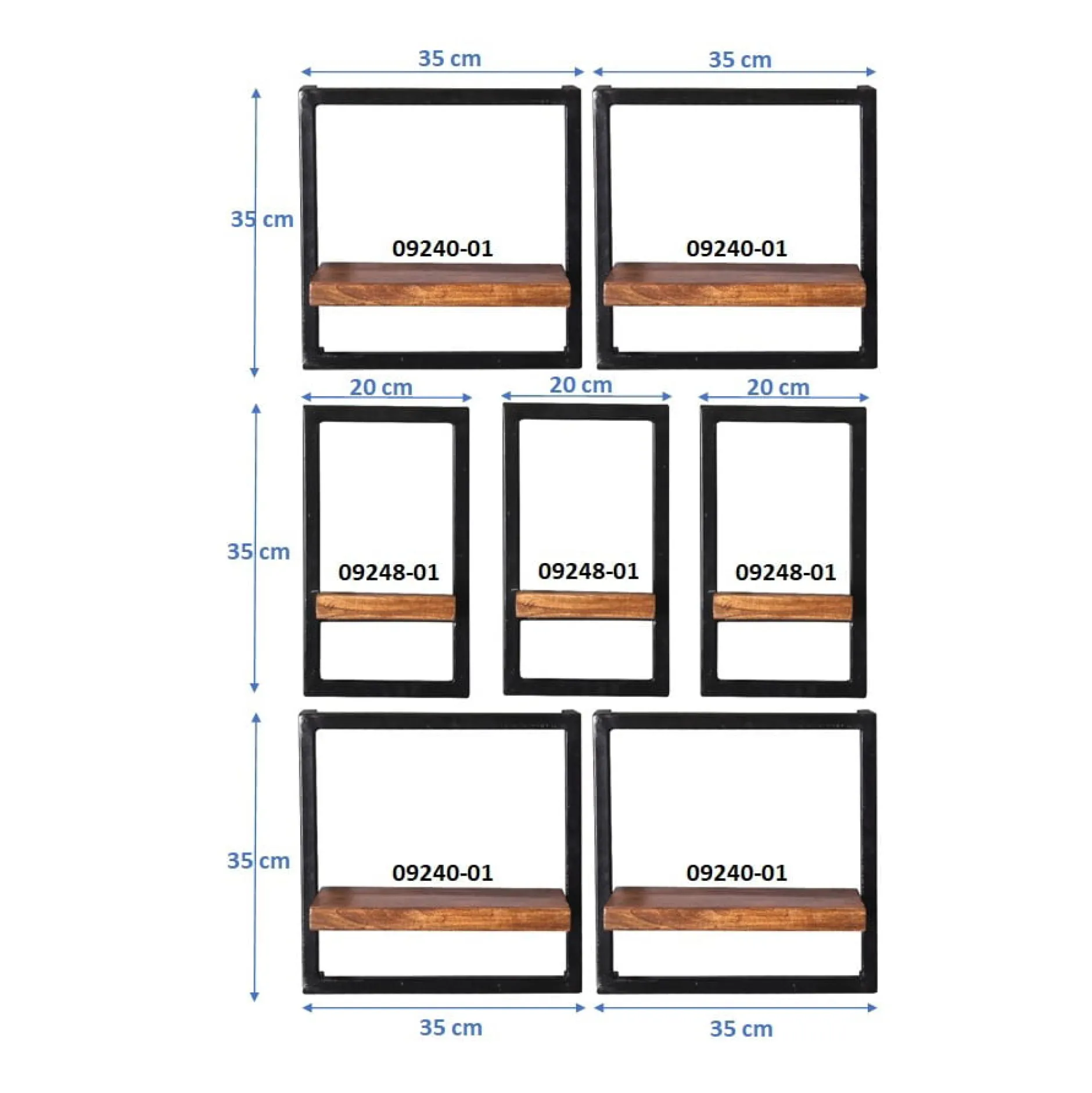 Wandrek Mali – 75x115x25 cm – Set van 7^Huisenthuis Online