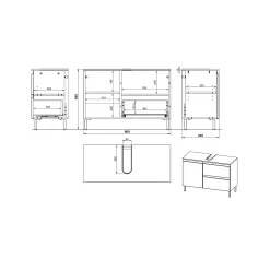 Wastafelkast Abrantes 80 cm^Huisenthuis Clearance