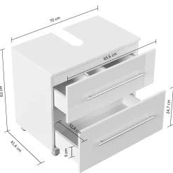 Wastafelkast Glasgow 70 cm^Huisenthuis Online