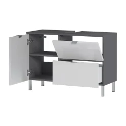 Wastafelkast June Antraciet Wit L^Huisenthuis Best