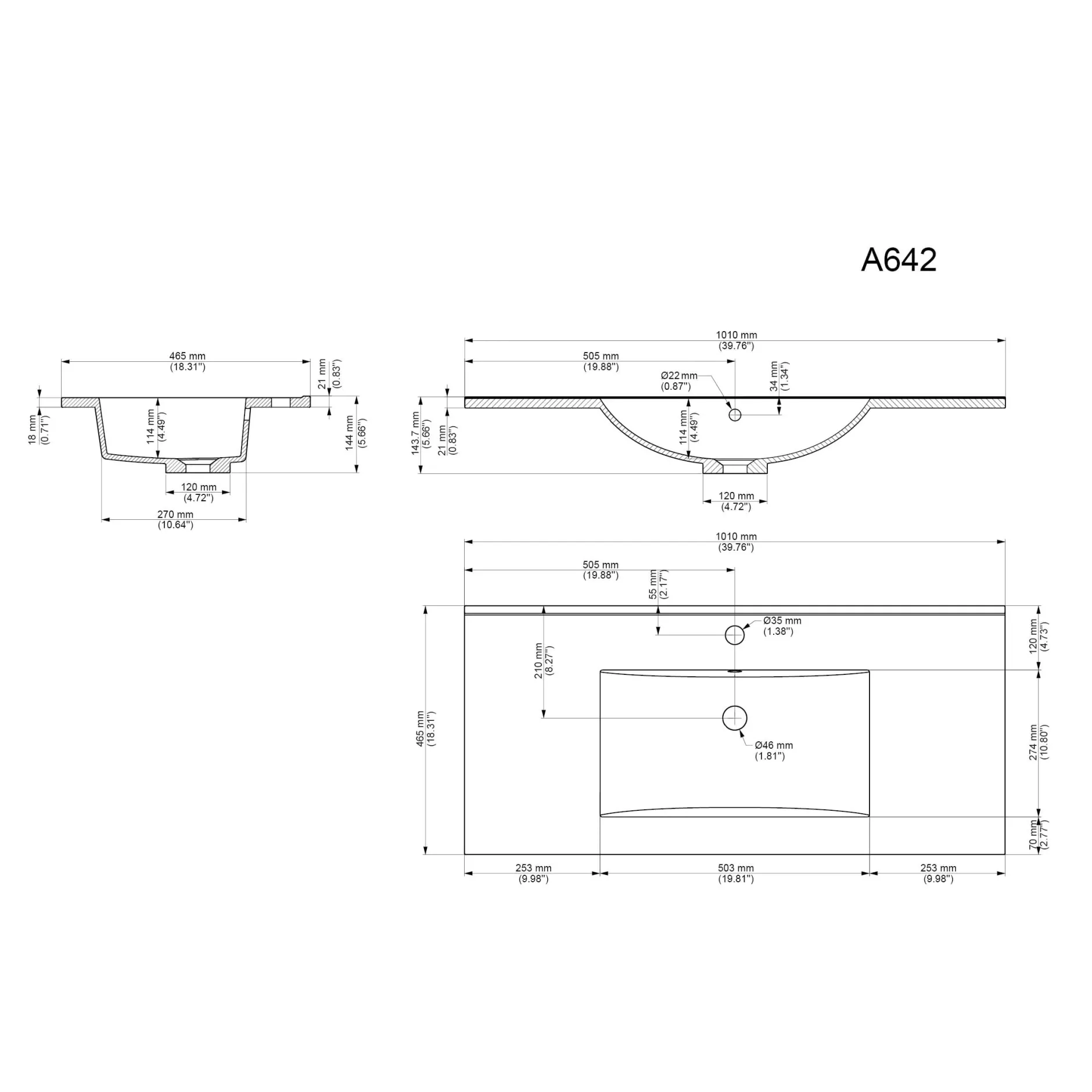 Wastafelkast Odin 100 cm^Huisenthuis