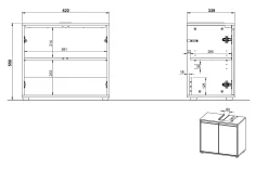 Wastafelkast Pula 63 cm^Huisenthuis Outlet
