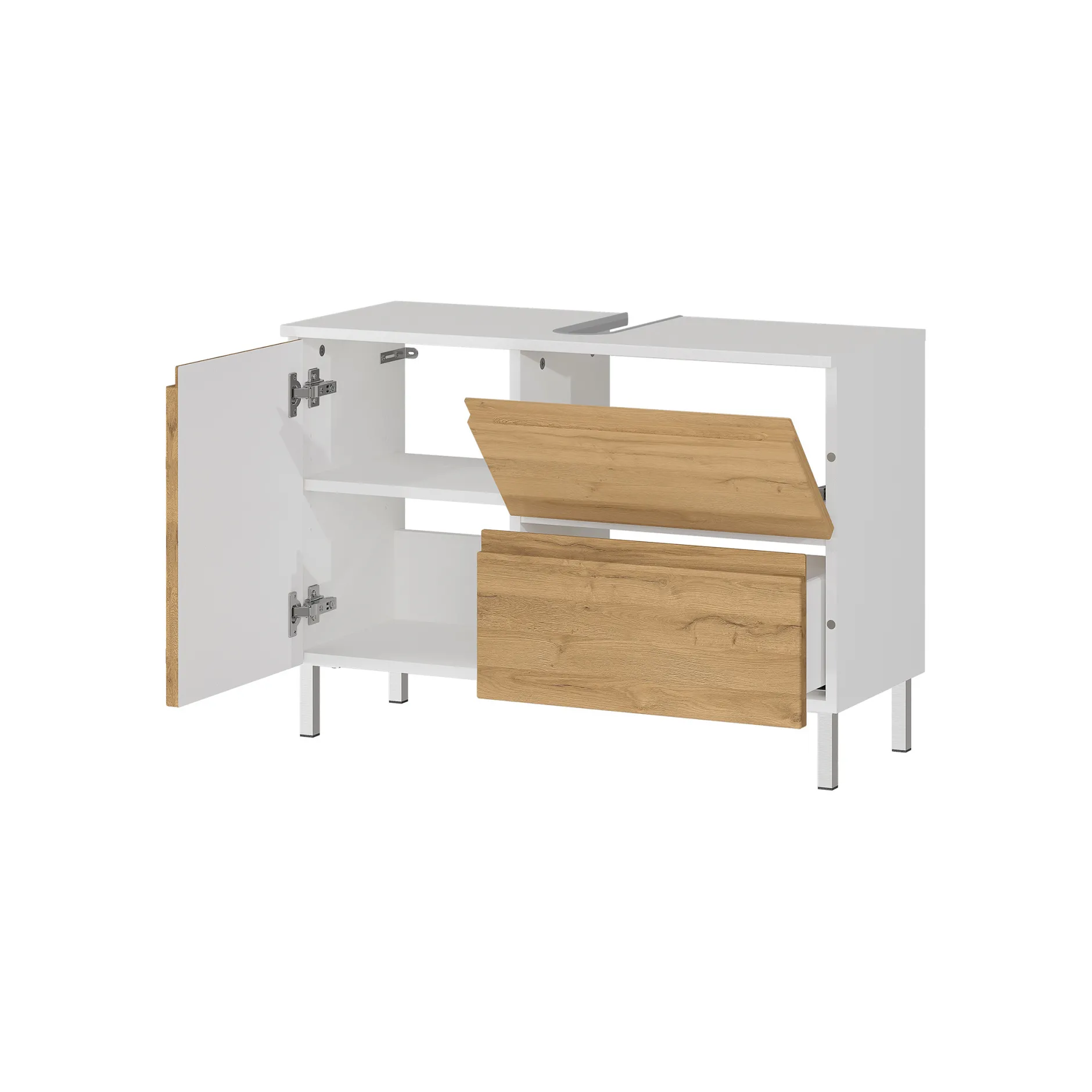 Wastafelkast Samos Eiken 80 cm^Huisenthuis Outlet