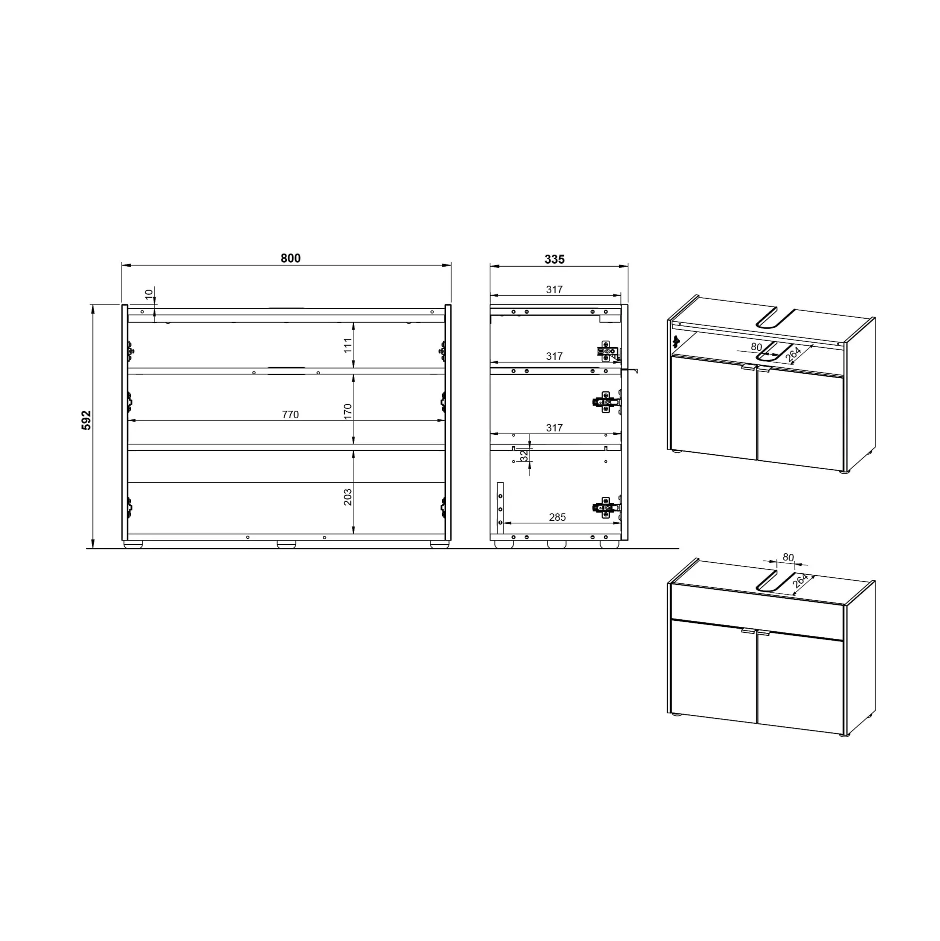 Wastafelkast Sicilia^Huisenthuis