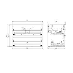 Wastafelkast Waldorf Grafiet^Huisenthuis Best