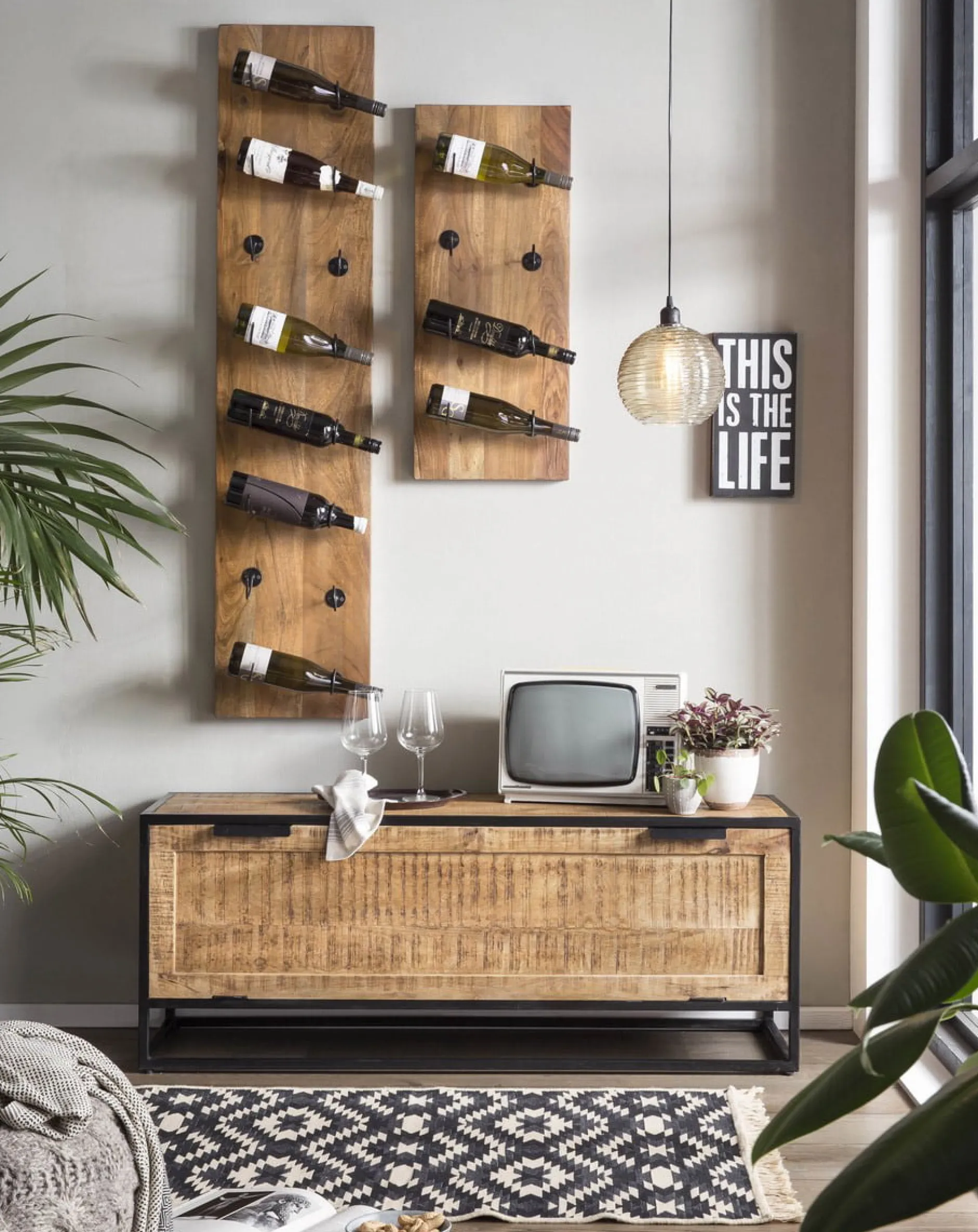 Wijnrek Indus 33x148x16 cm^Huisenthuis Clearance