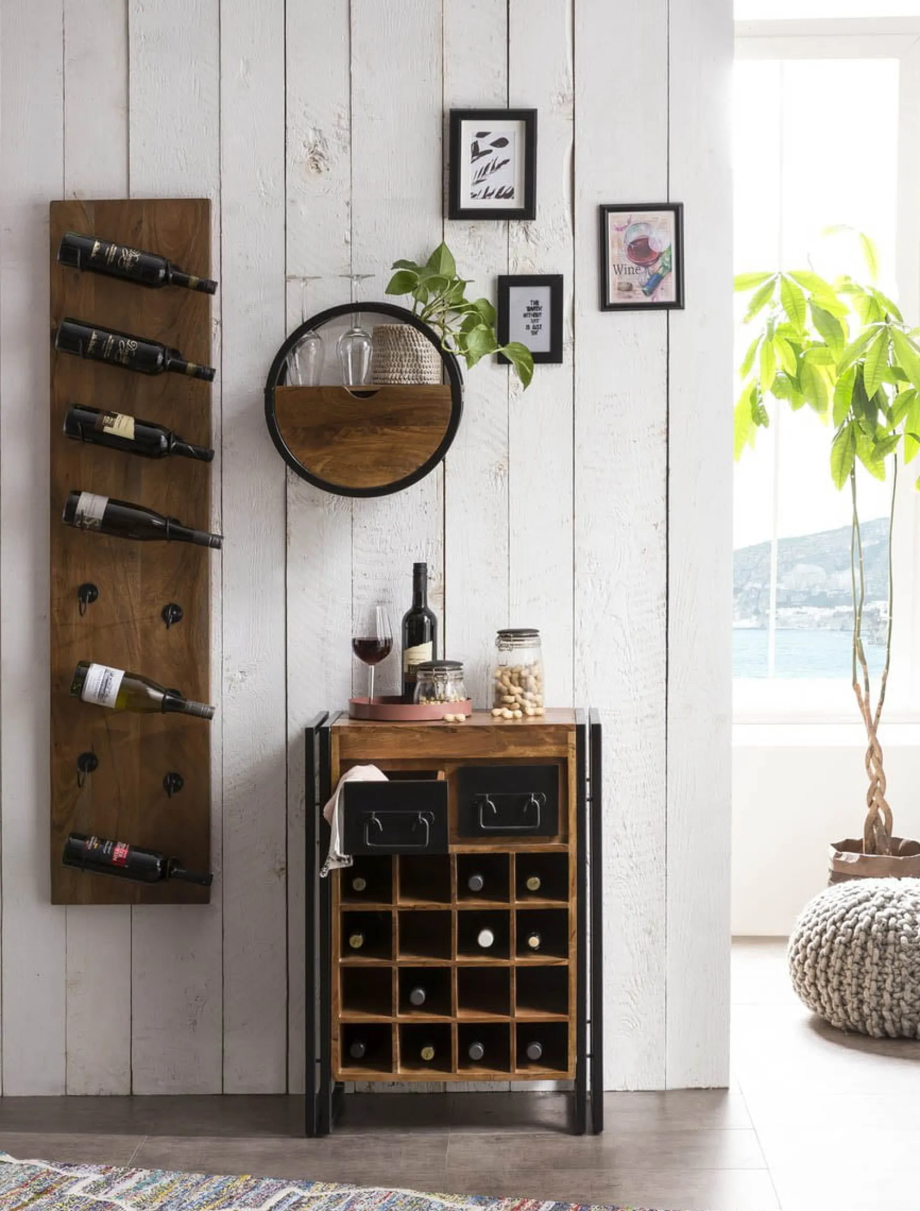 Wijnrek Mali 33x148x16 cm^Huisenthuis Clearance